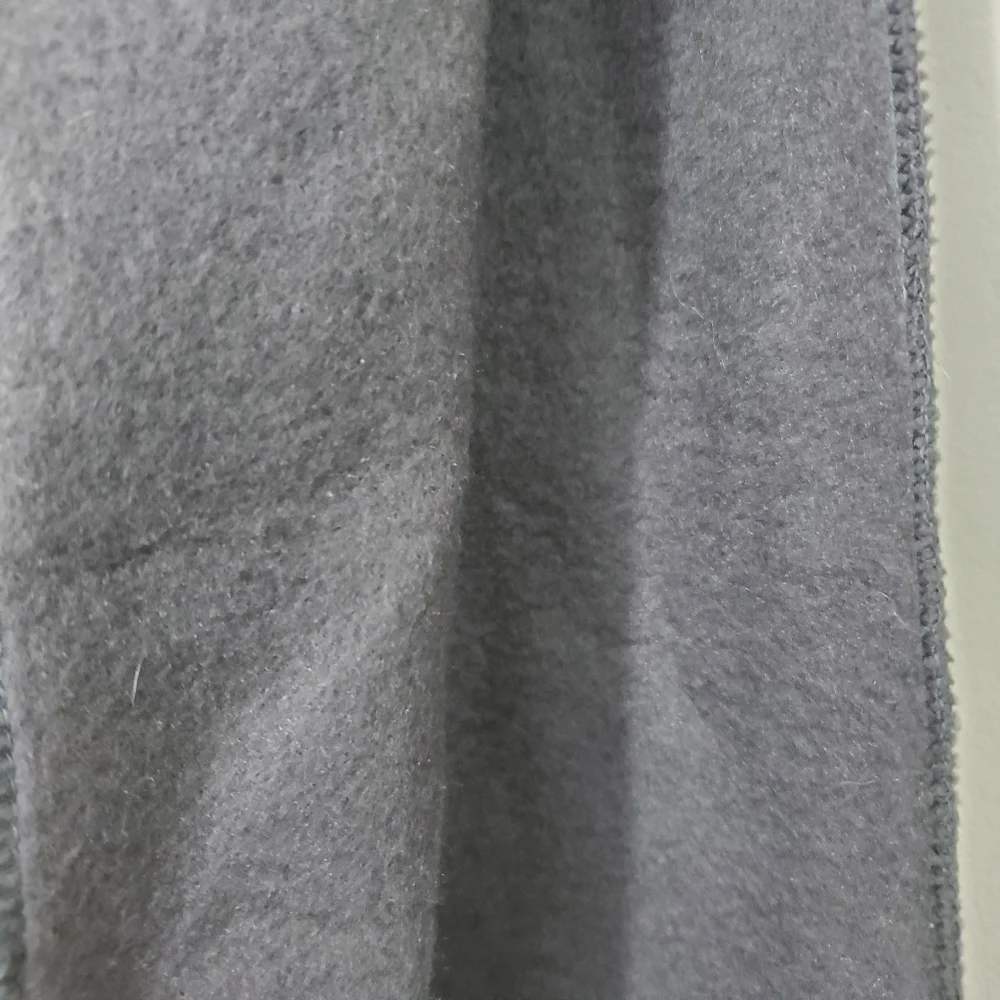 Gray Polyester Felt-like Scarf